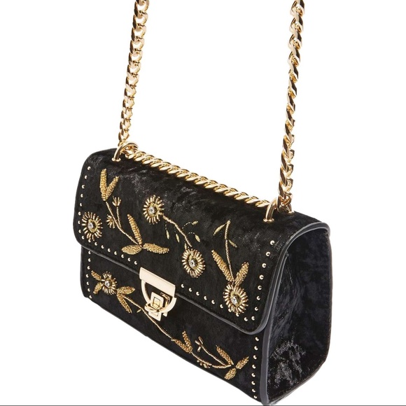 black velvet crossbody bag